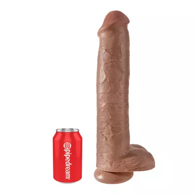 Дилдо King Cock с тестиси, 38 см