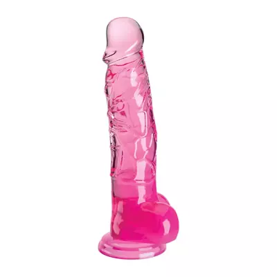 Дилдо с тестиси King Cock Clear 20 см