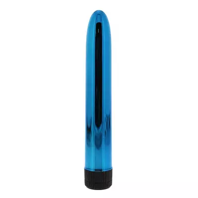 Вибратор PVC с хром покритие "KRYPTON STIX BLUE" 17 см