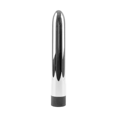 Вибратор с гладка повърхност в сребристо Splendidly Solid Silver Shiny