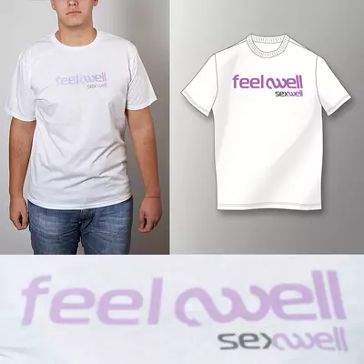 Мъжка бяла тениска - feel well